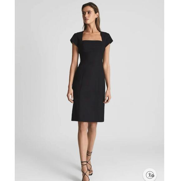 NWOT Women’s Reiss Haisley Tailored Dress in Black SZ 4 - Picture 1 of 8